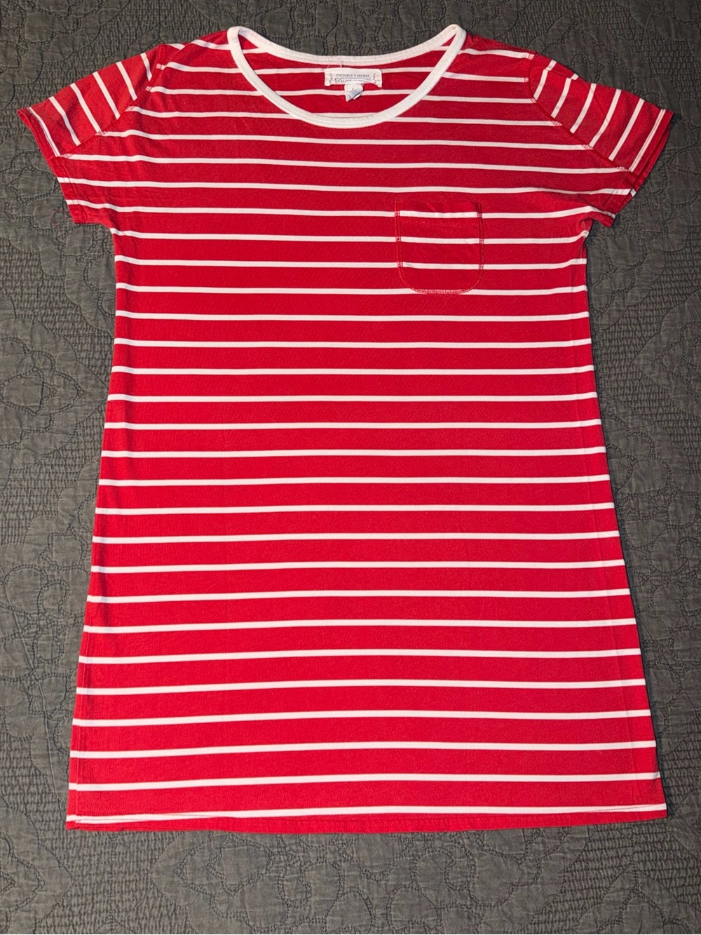 Vintage 90s Victoria's Secret Country Quality Cottons Red/White Nightgown Size-L
